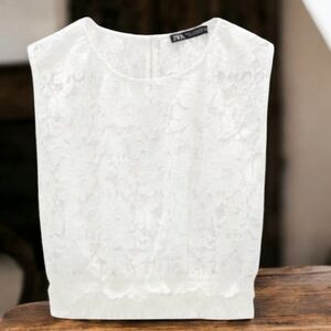 Zara White lace top
